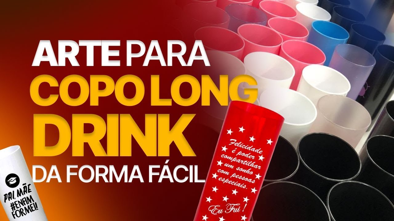 PASSO A PASSO DE ARTE PARA COPO LONG DRINK DE FORMA FÁCIL