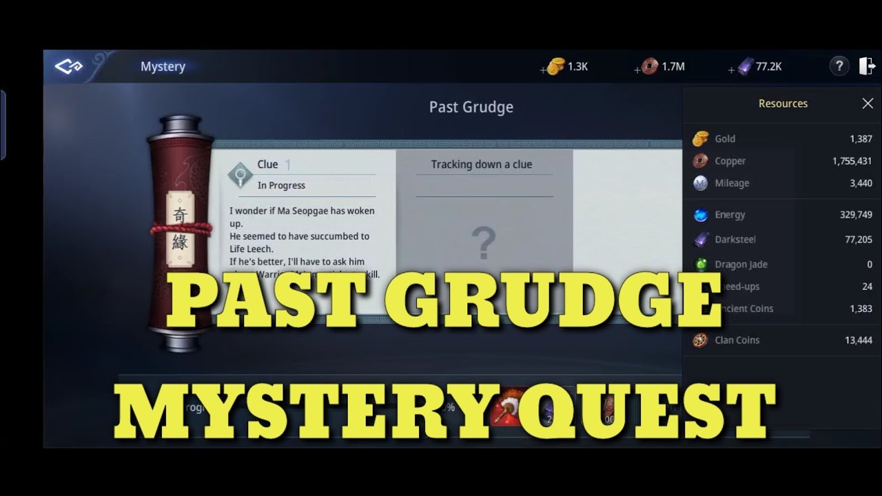 MIR4 Past Grudge MYSTERY QUEST /  SUPER FAST GUIDE HOPE YOU LIKE.