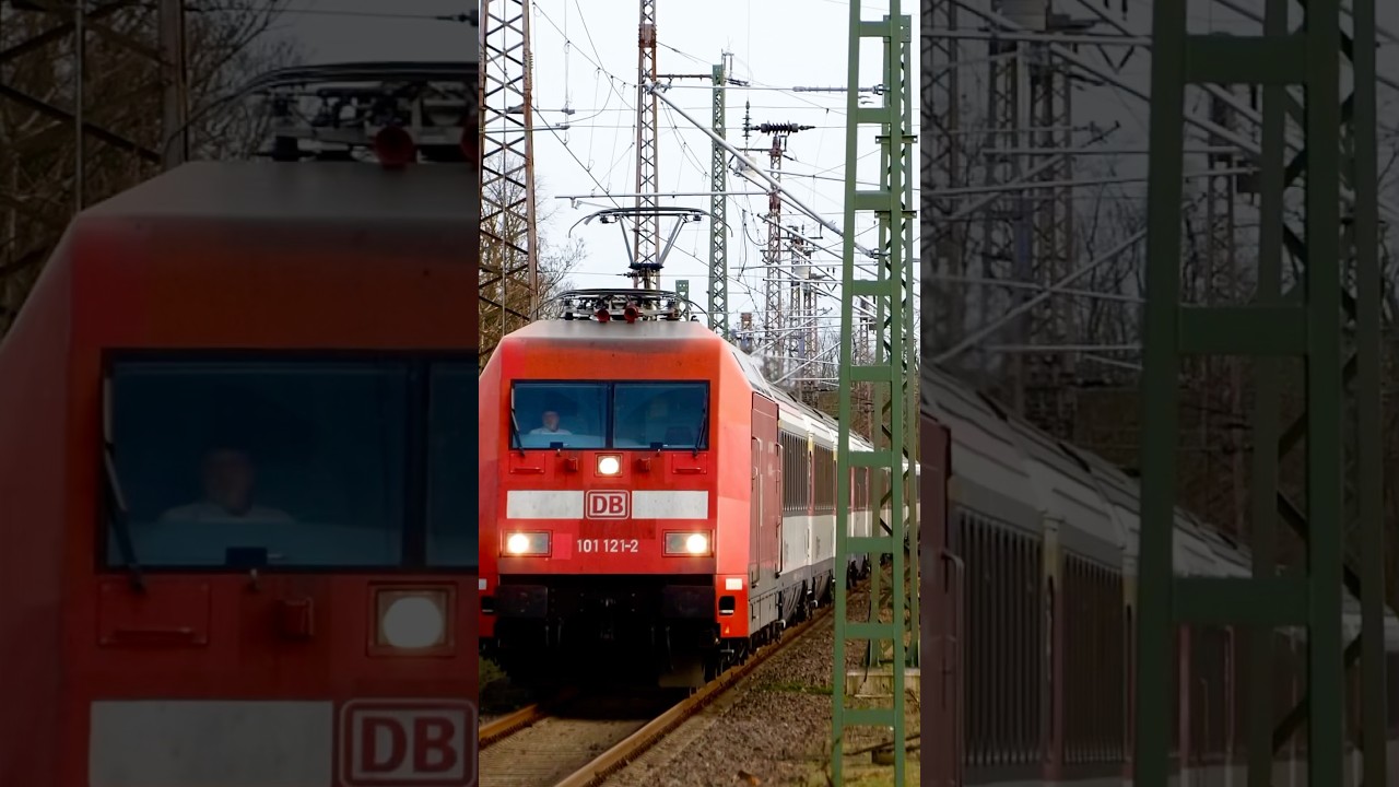 Mein erster EC ✨🤩 EC8 in Duisburg mit #br101 121 #train #trainspotting #railway #rail #fyp #ec8