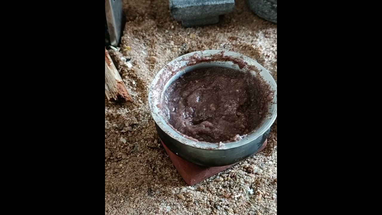 Mini Ragi Kool with dried fish thoku|