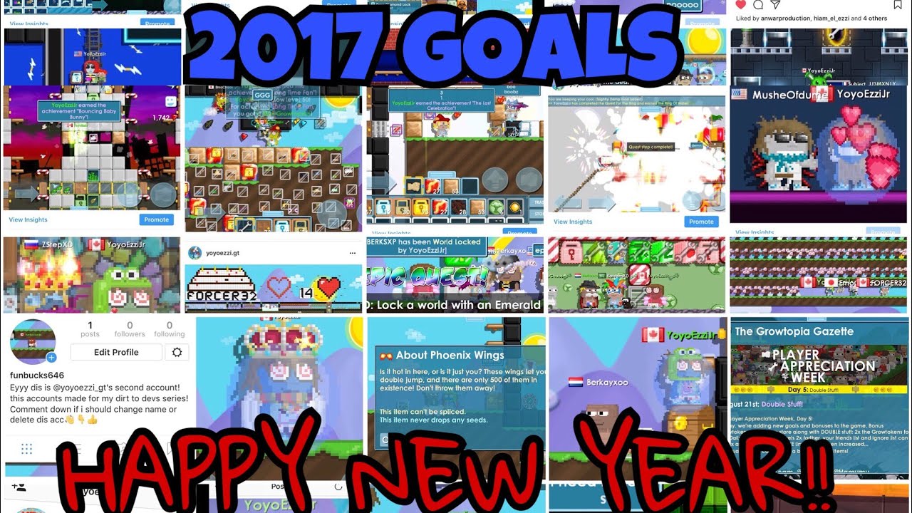 Growtopia | 2017 Goals & Memories + Happy New Year!