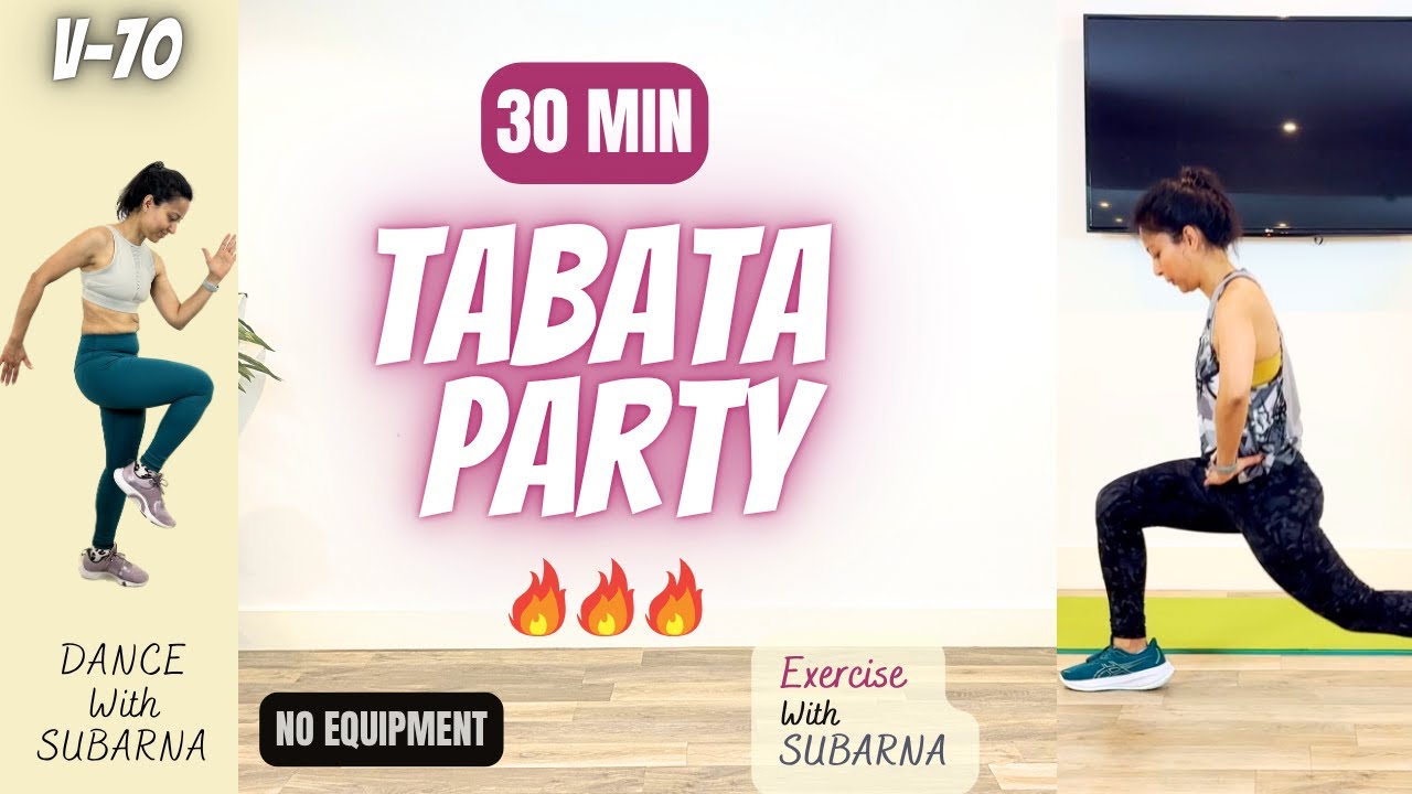 V70 : Full Body Tabata Party | No Equipment | Beginner Level | Exercise With Subarna