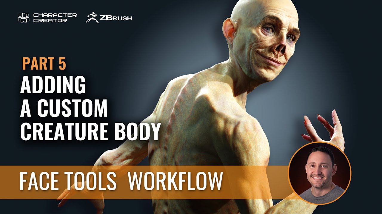 Transferring a Detailed Head Sculpt to a Character Creator Body (Part 5/7) | ZBrush Face Tools