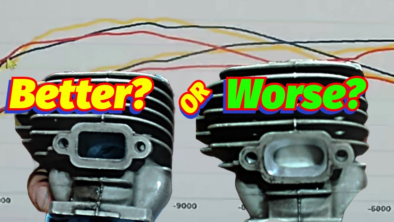 Exhaust Port - DYNO and Test CUTS- EVERY Step. Chainsaw Mods Step IV