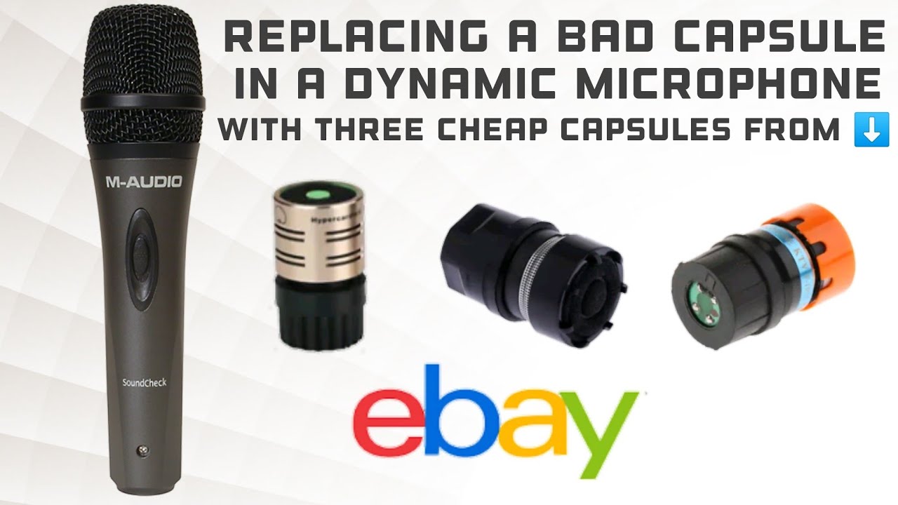 Dynamic Microphone Capsule Replacement - Three Capsules from eBay by way of China