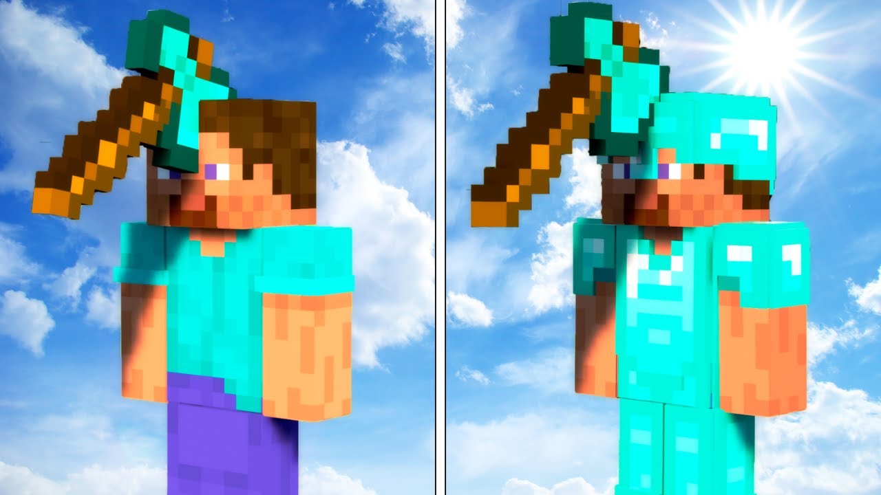 Armored STEVE vs MINECRAFT Blocks & Tools | Teardown