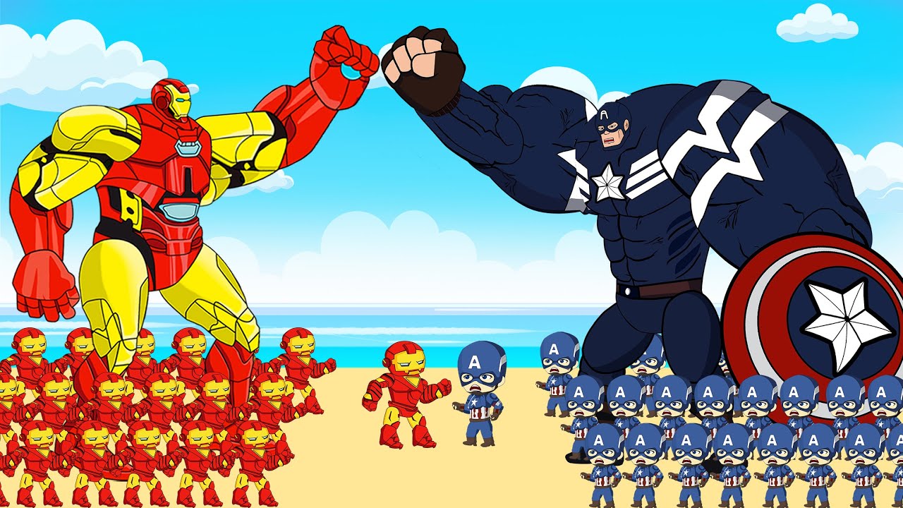 Evolution of CAPTAIN AMERICA Vs Evolution of IRON-MAN : Who Is The King Of Super Heroes ?