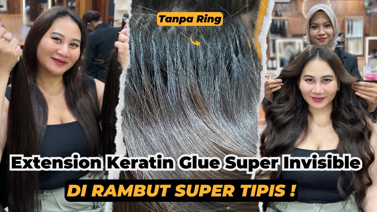 RAMBUT TEBAL SECARA INSTAN PAKAI HAIR EXTENSION KOREA SUPER INVISIBLE !!