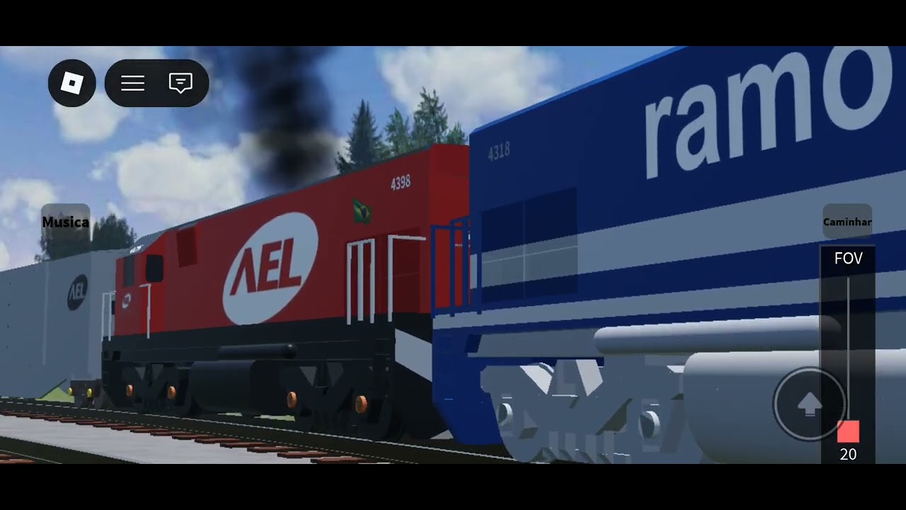 [Roblox - TMS] Trem cimenteiro carregado com g22ub #4422 da copa lider saindo do perímetro urbano