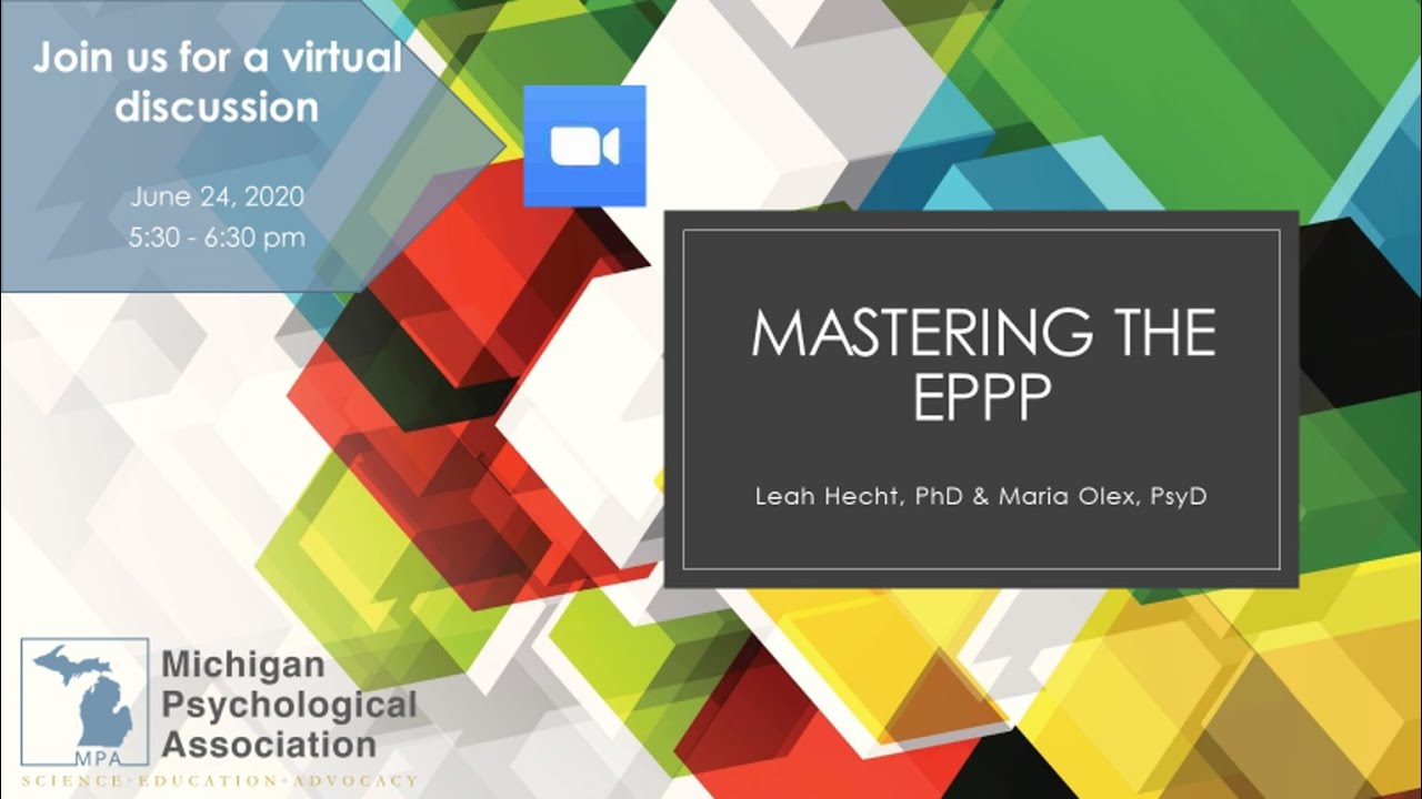 Early Career Psychologist Committee Event "Mastering the EPPP"