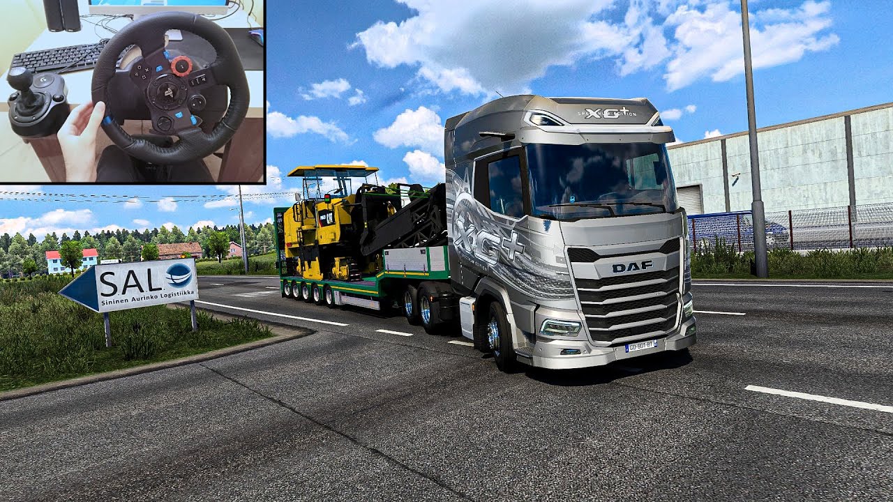29T Asphalt Miller Delivery with DAF XG+ | Euro Truck Simulator 2 | Logitech G29 Gameplay