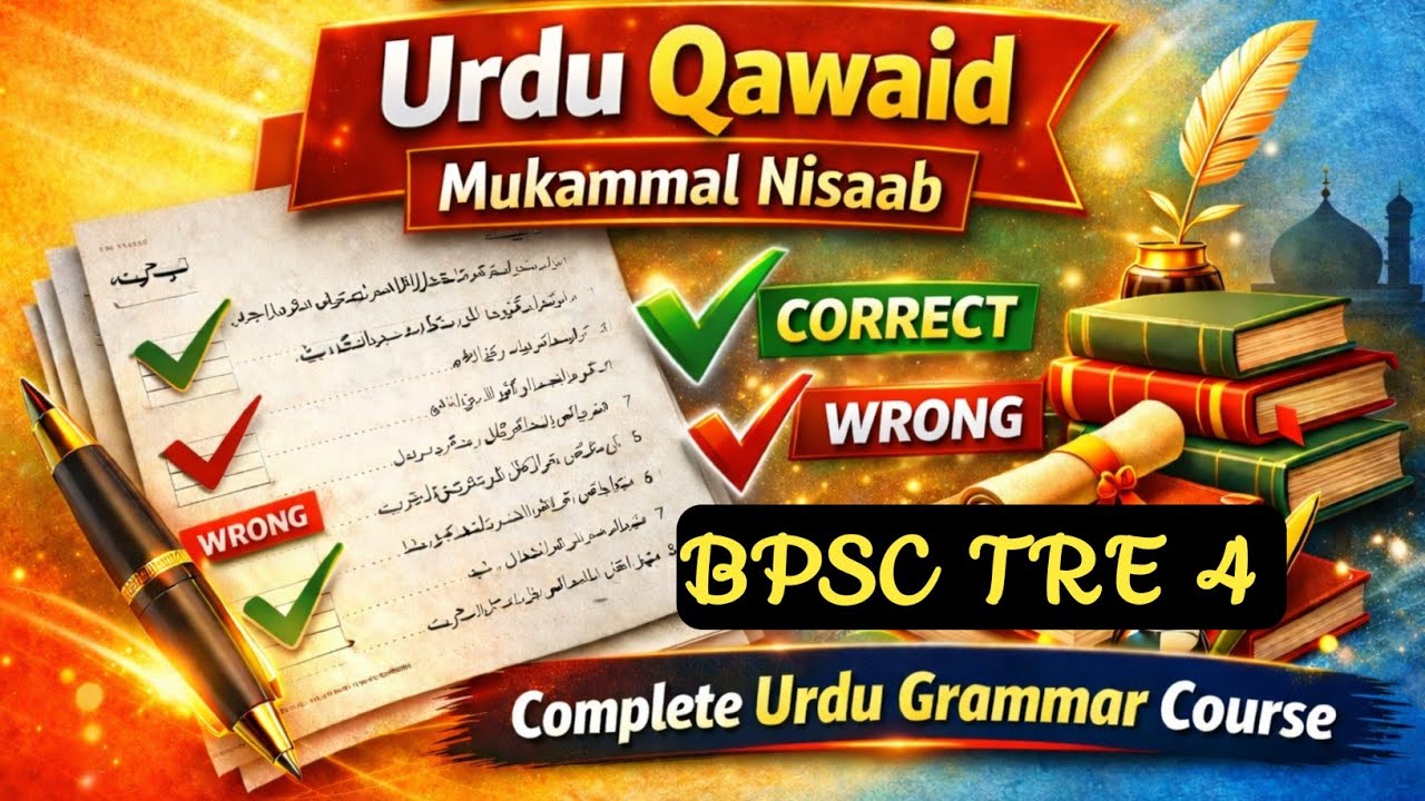 BPSC TRE 4 – Urdu Qawaid | Mukammal Nisaab | Complete Urdu Grammar Course | Future Acedmy