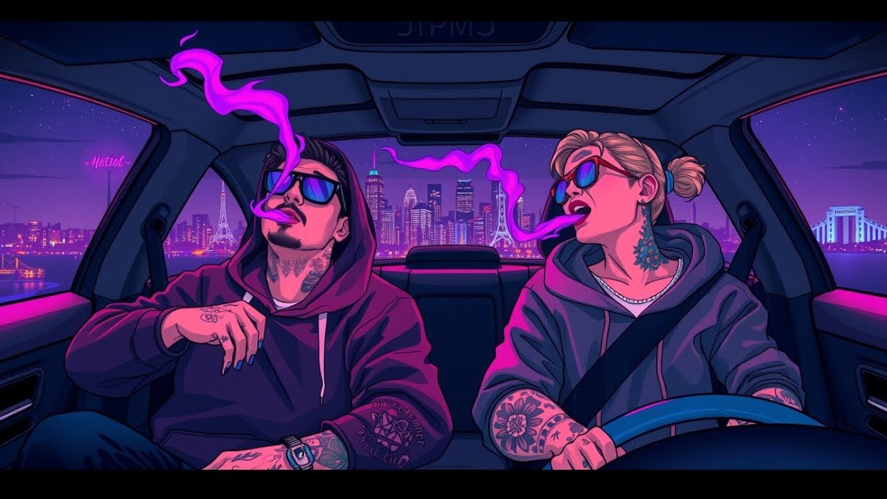 city lights & purple smoke aesthetic OG chill High