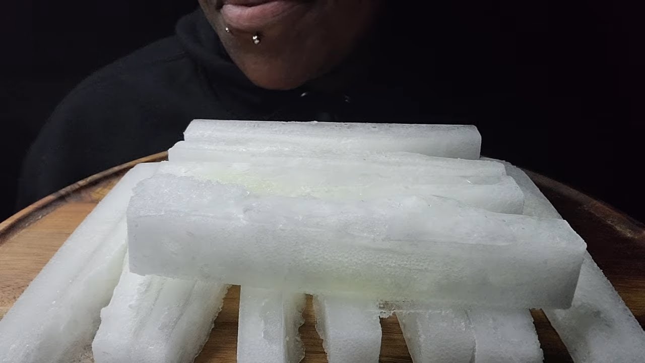 LARGE CARBONATED ICE STICKS | CRUNCHY | #iceeating #asmr #asmrice