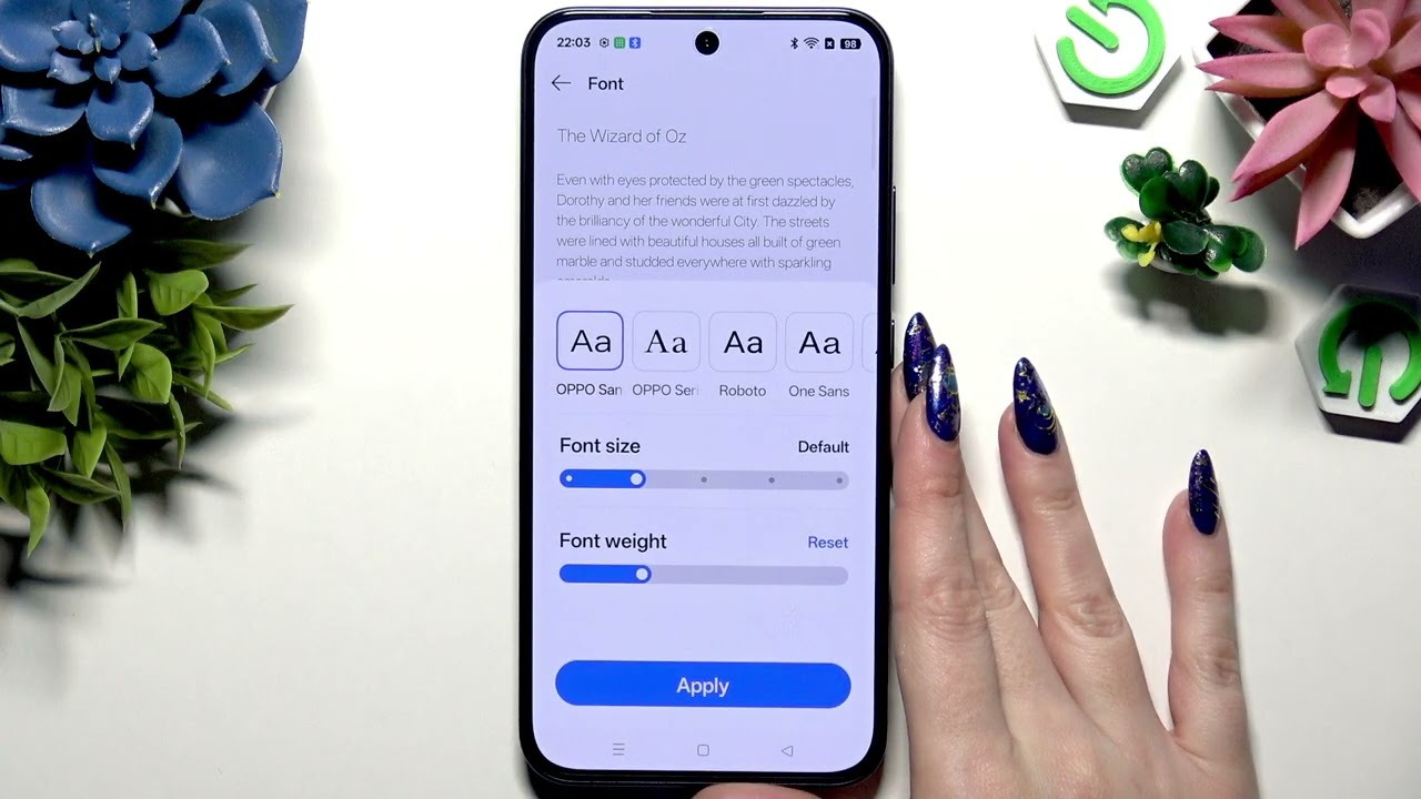 How to Change Font Size on OPPO Reno15 FS