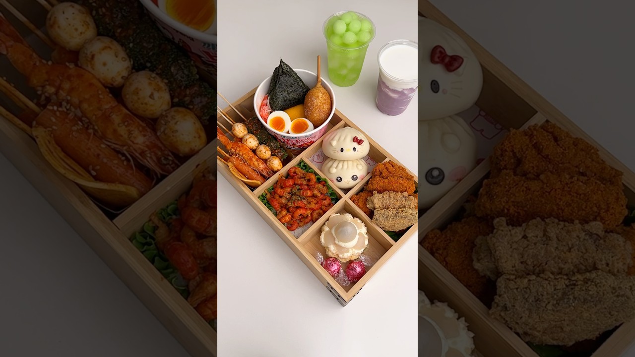 Make lunch with me. 🥟🍙🧋 #asmr #satisfying #aesthetic #lunch #food #lifestyle #ramen #fyp #shorts