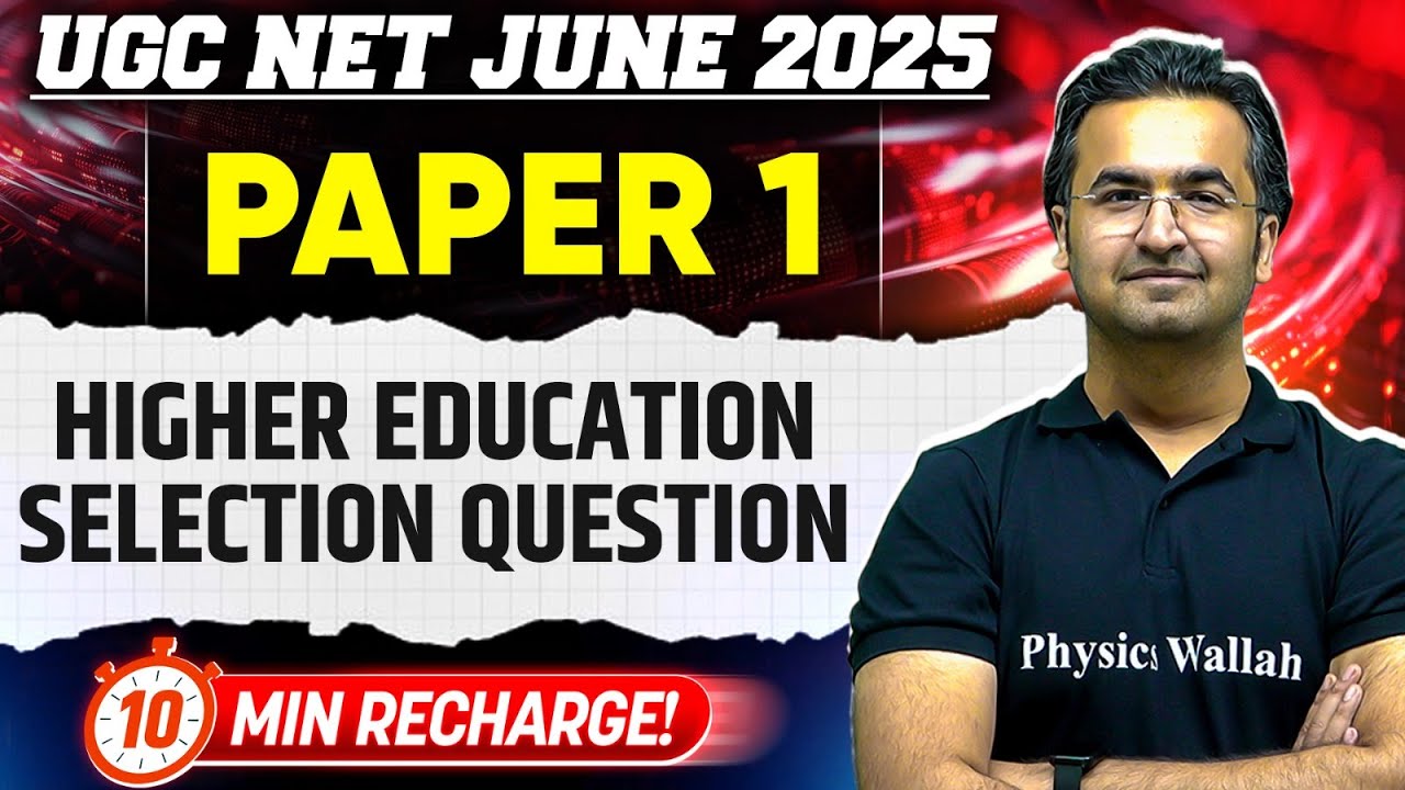 UGC NET June 2025 Paper 1 | Higher Education Selection Questions | Nishant Sir