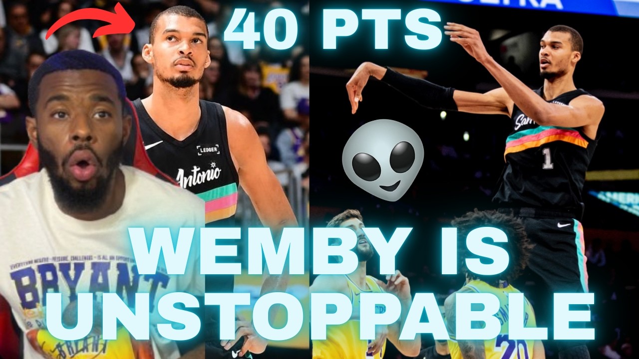 VICTOR WEMBANYAMA DESTROYED THE LAKERS! 40 PTS 12 REB! Highlights vs Lakers Reaction