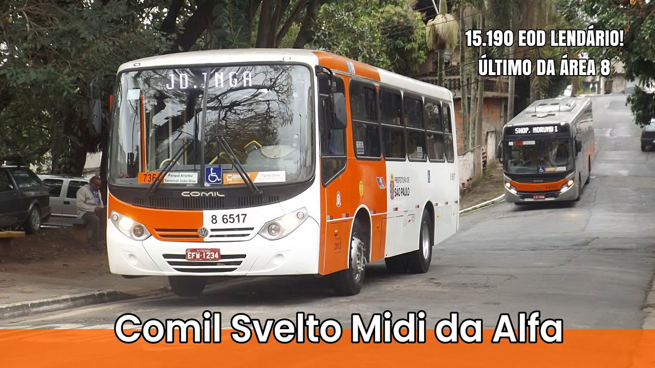 Ônibus SP | Conheça o Último Comil Svelto Midi 2008 VW 15.190 EOD da Alfa Rodobus em Operação 