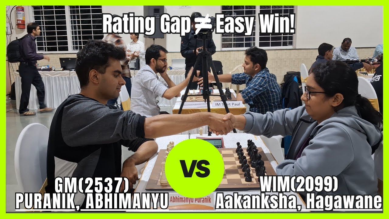 GM Puranik, Abhimanyu (2537) VS  WIM Aakanksha, Hagawane (2099)