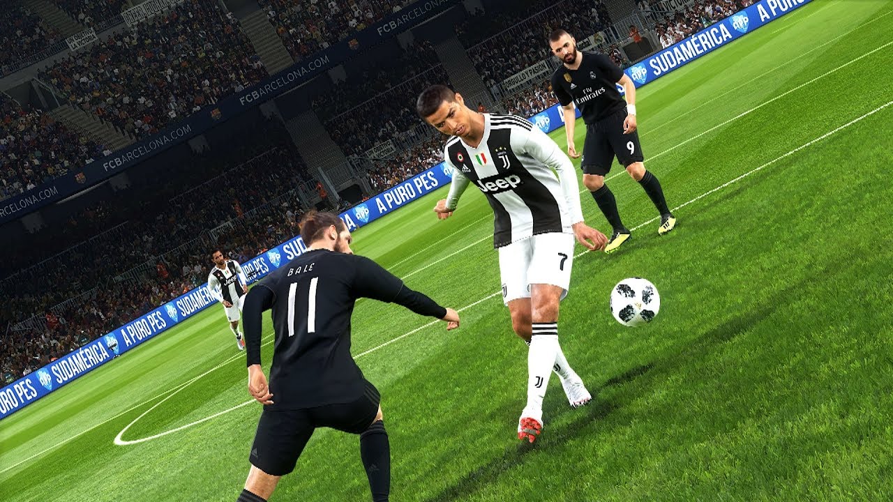 PES 2019 Realistic | Real Madrid vs Juventus Gameplay PC | Fujimarupes