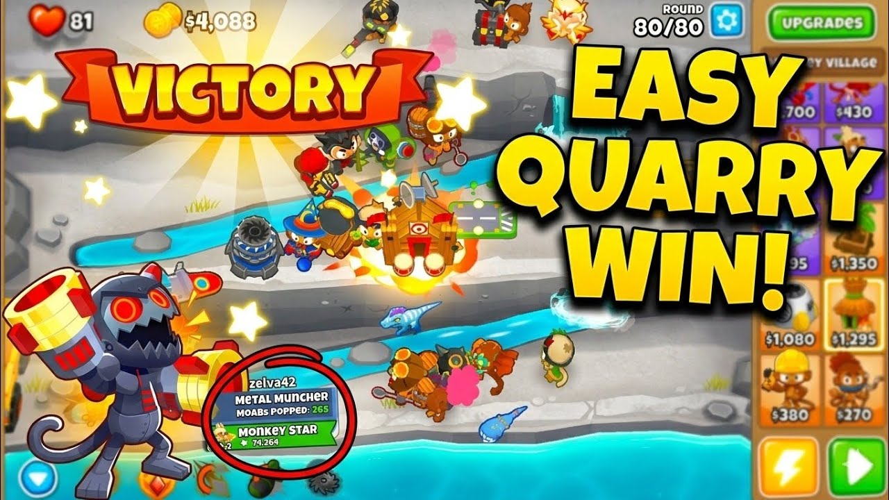 BTD6 Round Quarry Hard | Best Strategy for Beginners & Veterans