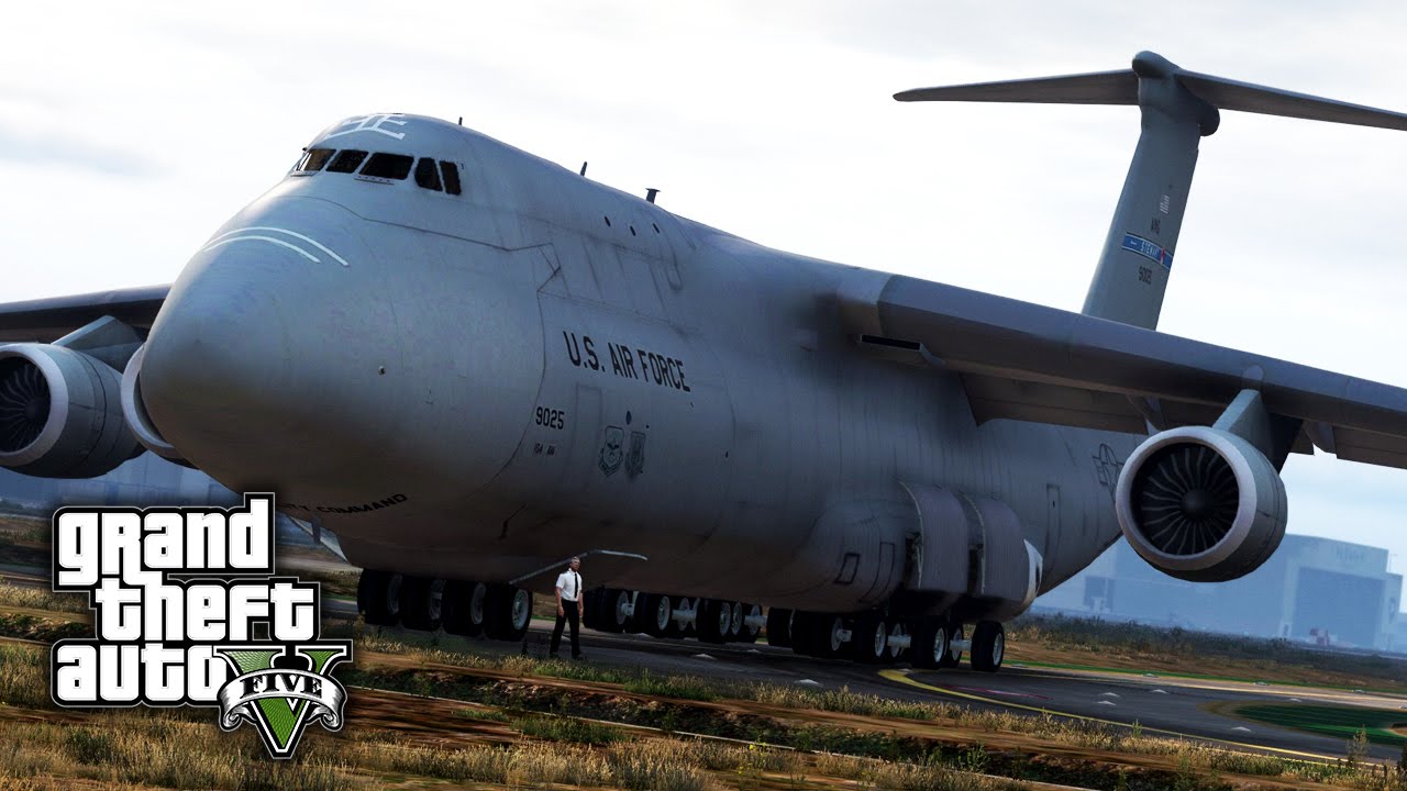 GTA V E26 - C-5M Super Galaxy | Showcase & Aircraft Carrier Landing Attempt