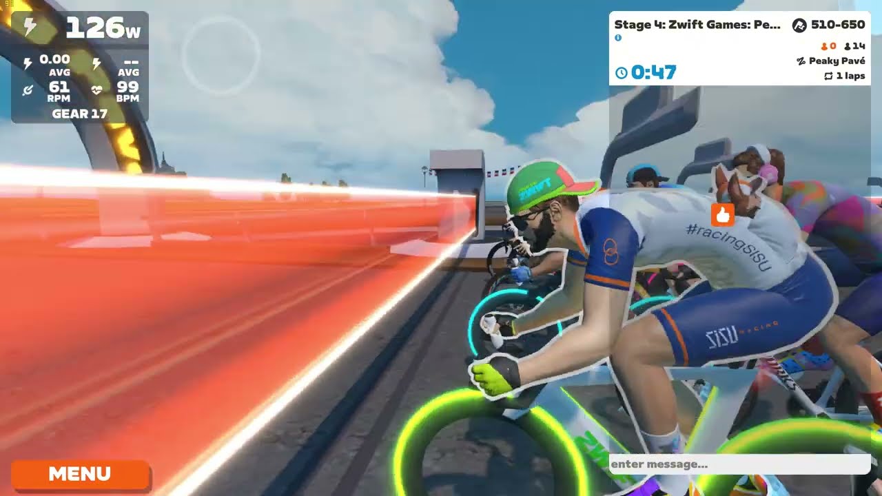 Stage 4: Zwift Games: Peaky Pave 510-650 08:10CET