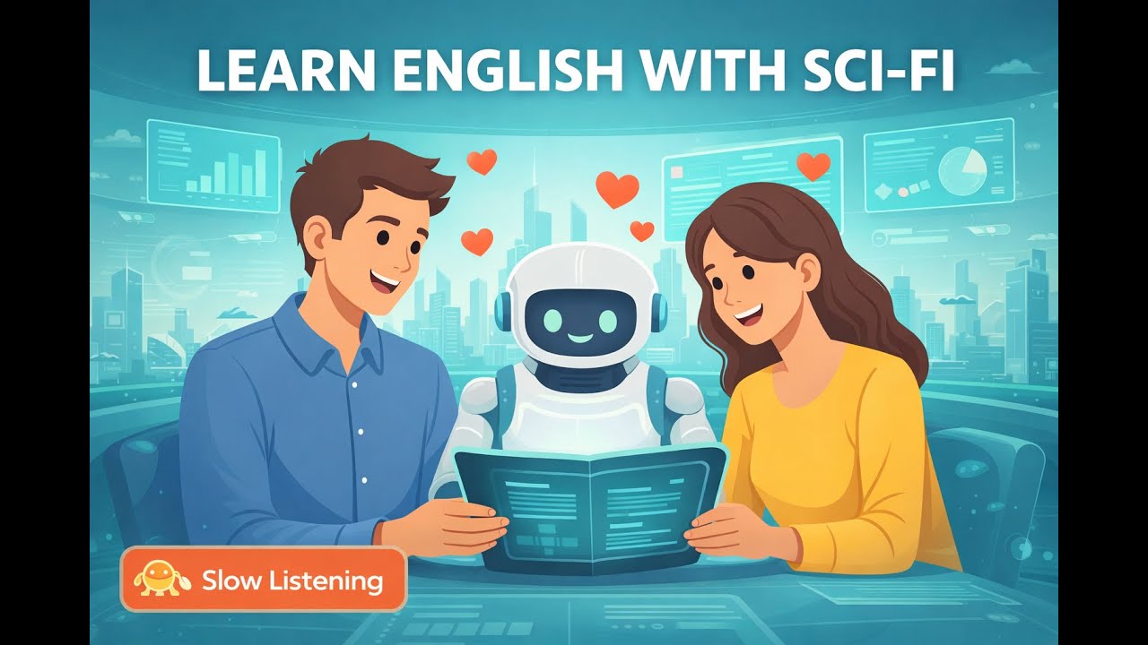 Learn English with a Sci-Fi Story: The Lonely Robot 🤖❤️ (Slow Listening)
