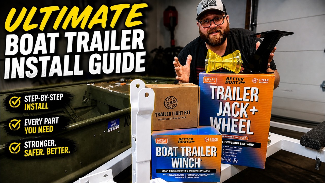 ULTIMATE Boat Trailer Upgrade Video | COMPLETE INSTALLATION GUIDE - 1448 Jon Boat Build Ep. 7