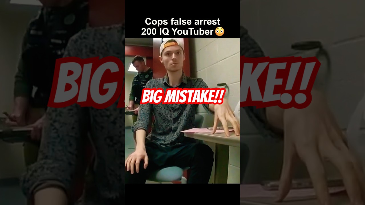 200 IQ YouTuber Plays 4D Chess During Interrogation 🤯 #cops