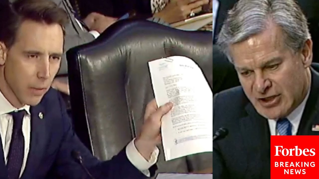'Have You Read This?': Hawley Confronts FBI's Wray Over Controversial Report