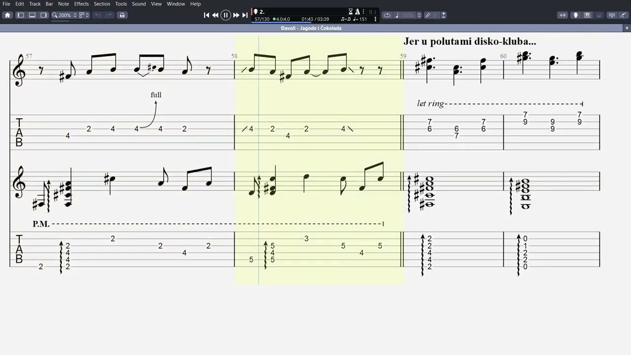 Đavoli - Jagode i Čokolada (Guitar Pro Tablatura)