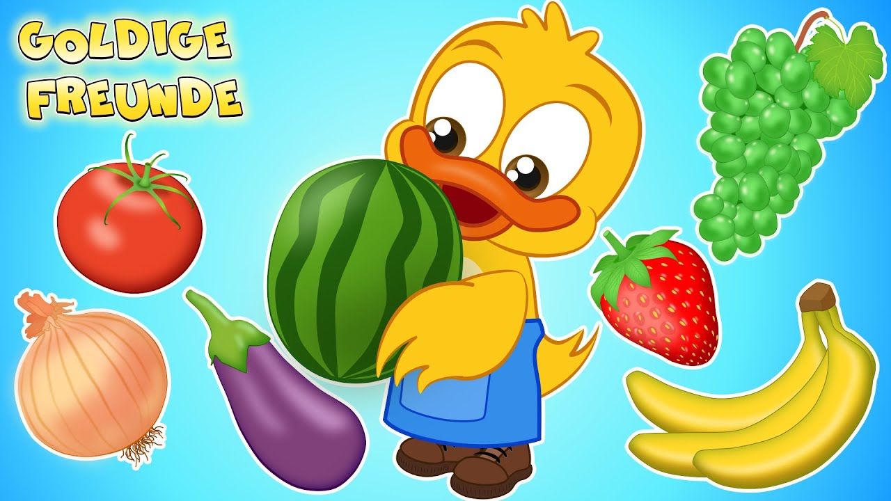 Fr&uuml;chte und Gem&uuml;se Kinderlied (NEU) | Kinderlieder Zum Mitsingen | Goldige Freunde