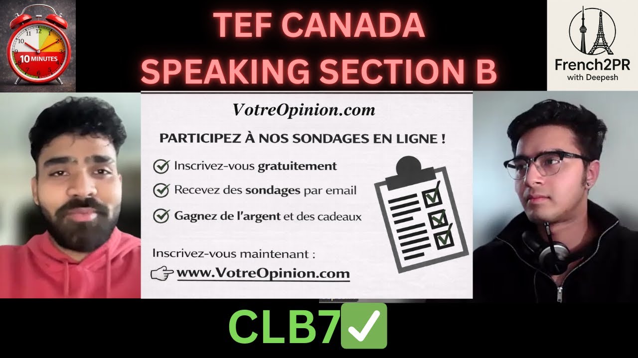 Repeated TEF topic (Online Survey) – CLB 7 Speaking Section B | Real Answer