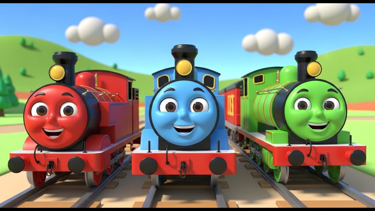 Tres Pequeños Trenes de Juguete Clickety Click Click | Canciones Infantiles y Rimas para Niños