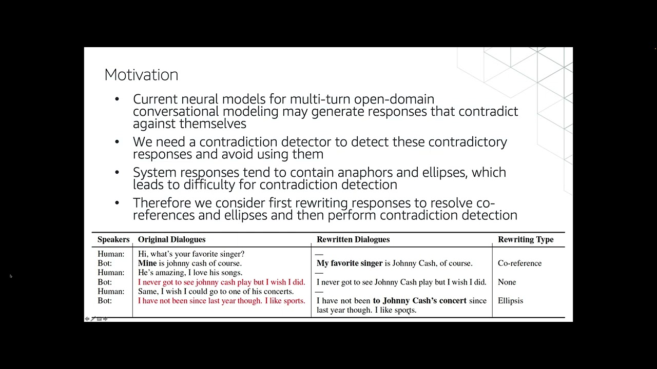 SigDial 2022: Improving Bot Response Contradiction Detection via Utterance Rewriting