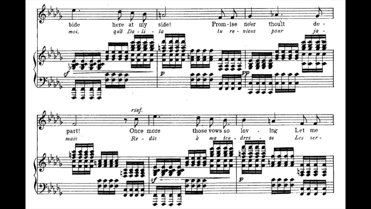 AMAZING CHEST VOICE: Florica Cristoforeanu - Saint-Saëns: Samson et Dalila: Mon coeur (1930) score