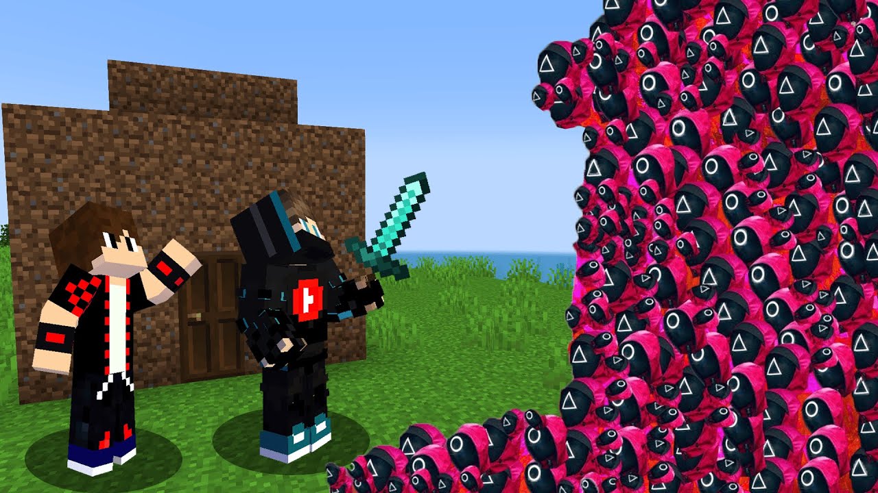 ماين كرافت : حاولت اعيش مع اخطر تسونامي لعبة الحبار !!؟ 🔥😱