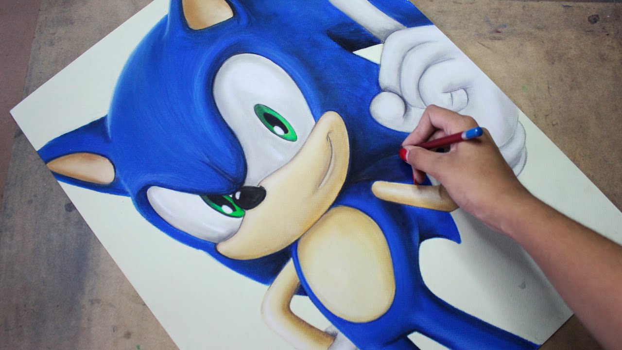Speed Drawing: Sonic The Hedgehog | Diana Díaz