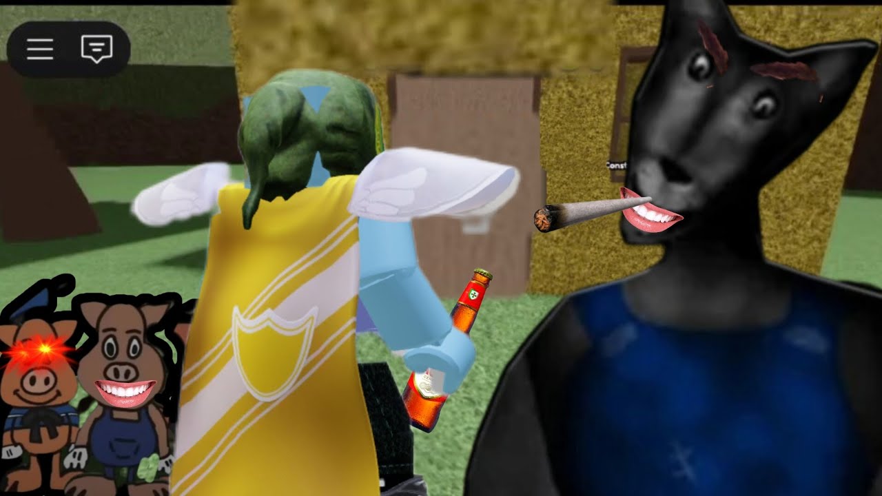 O pior jogo de terror do roblox (roblox-os tres porquinhos)