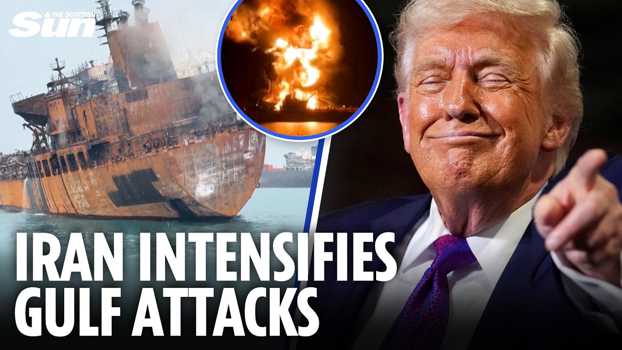 Iran intensifies attacks  destroying oil tankers near Strait of Hormuz as Trump claims 'WE'VE WON'