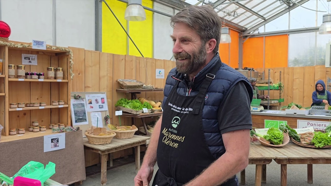 Vente d'huitres aux Halles de Bougainville