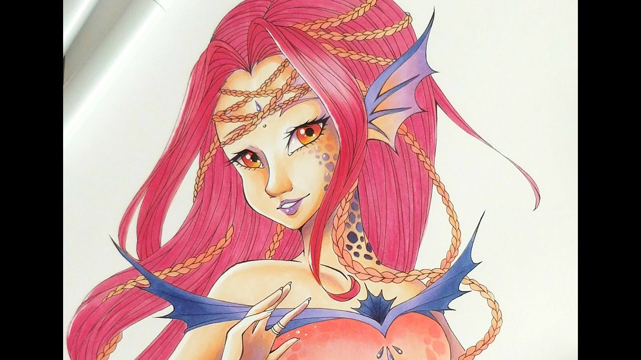 Sunset Mermaid - Copic Marker Speedpaint ♡ iiKiui
