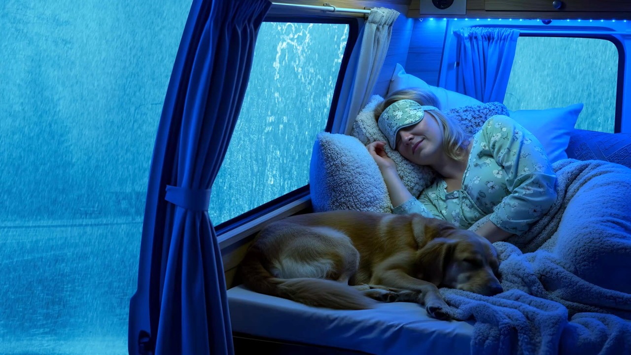 Rain Sounds for Sleep 🚗 Cozy Car Rain with Thunder for Deep Sleep and Relaxation