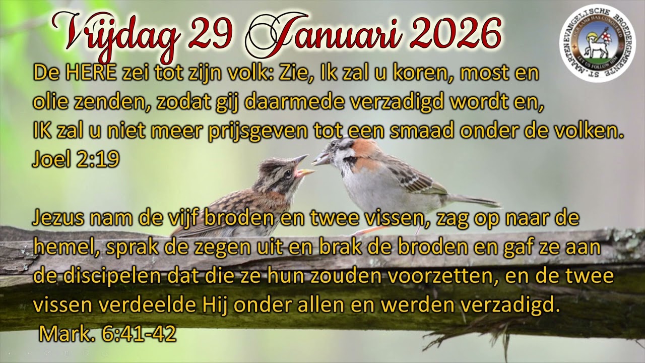 Dagteksten & Gebed 30  01 2026 EBG Immanuel SXM
