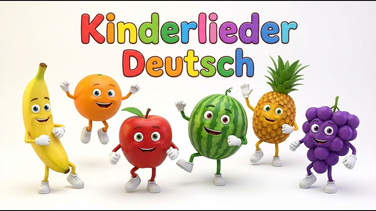Obst lernen mit Kinderlied 🍏 Deutsch für Kita & Vorschulkinder