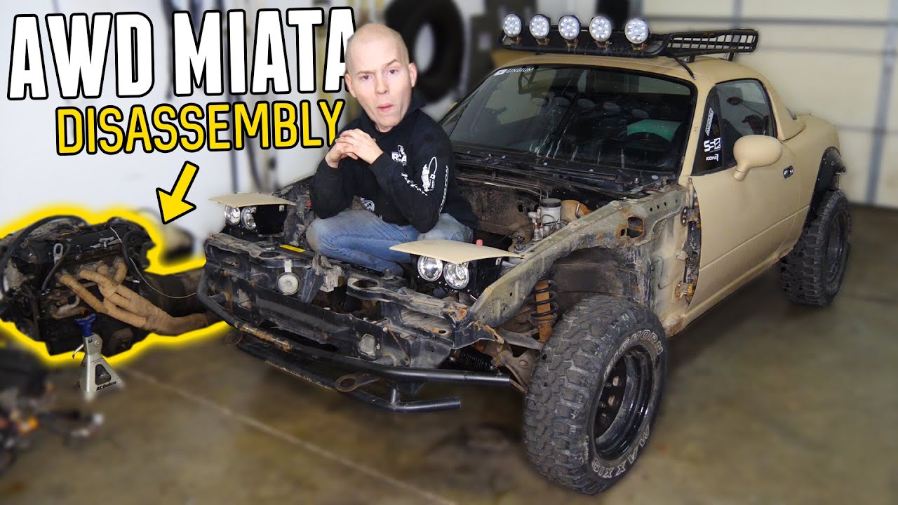 The AWD SWAP BEGINS! Disassembling the Rally Miata