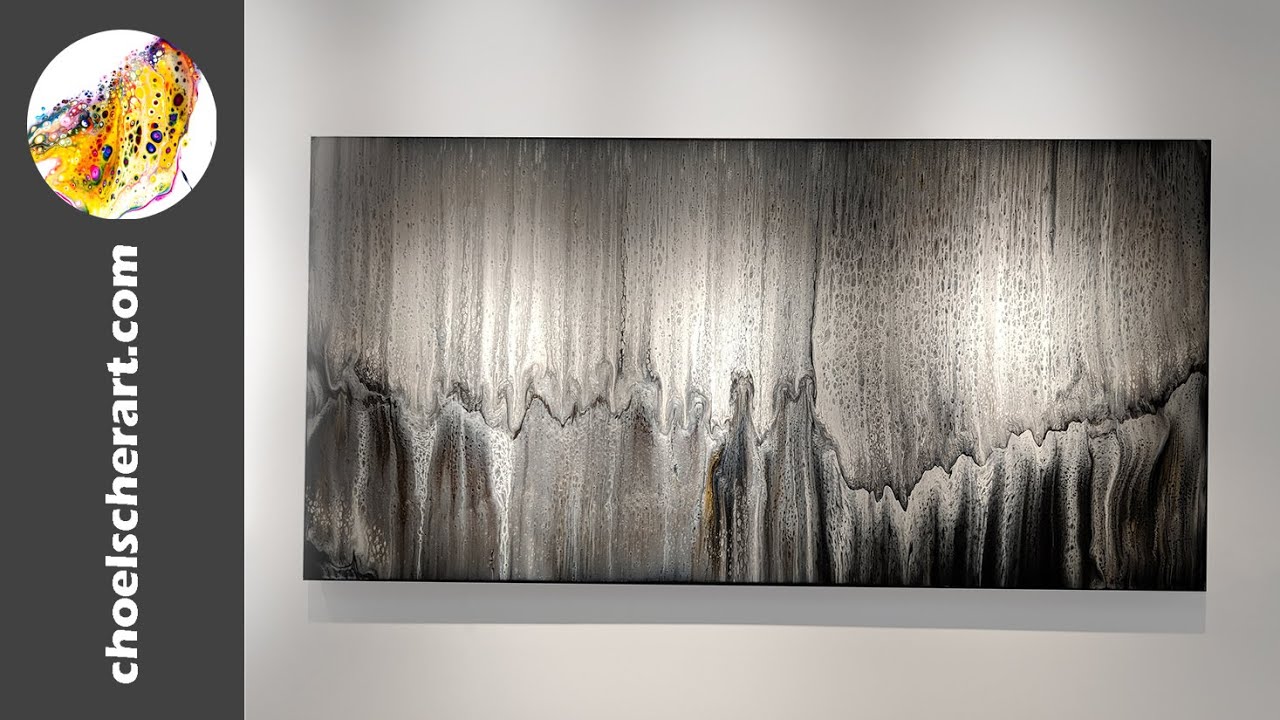 🧙Acrylic Pour Painting PART 2 of 2- Swipe Technique Demonstration - HUGE 24 x 48 Canvas🧙