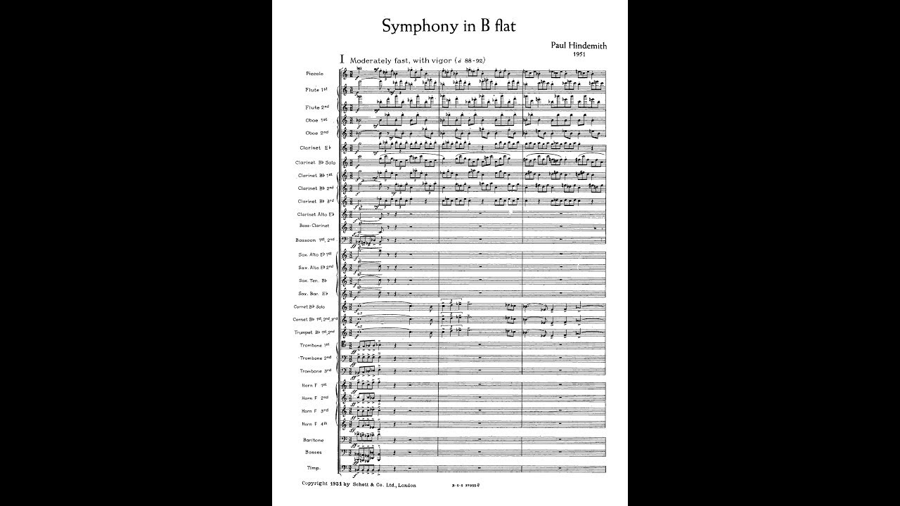 Paul Hindemith - Symphony in B-Flat
